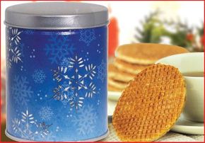 Stroopwafels Caramel Syrup Butter Waffle Cookies in a Gift Tin - Stroopwafels & Gourmet Gifts - CoffeeCakes.com