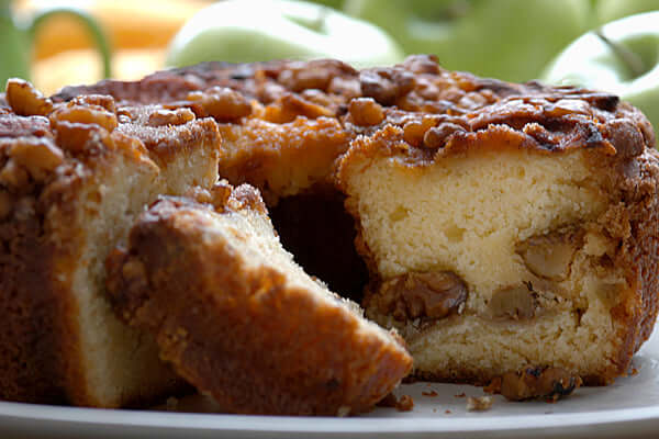 Traditional Apple Walnut Coffee Cake